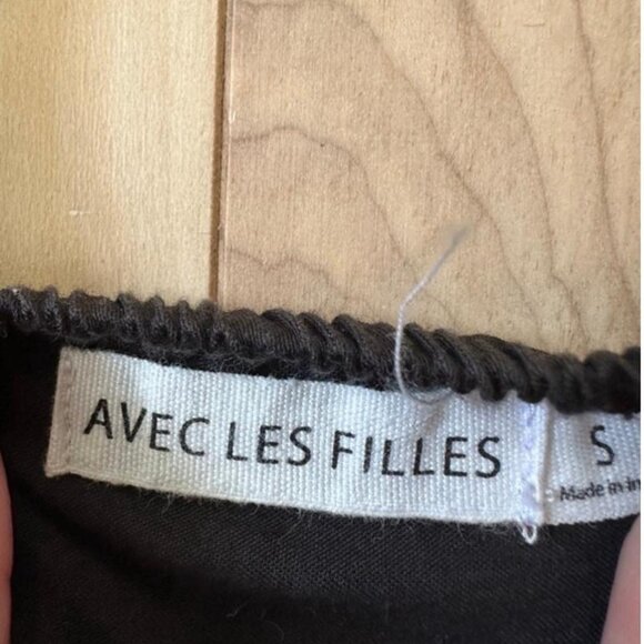 Avec les filles black peasant-style blouse with a square neckline - Picture 5 of 6